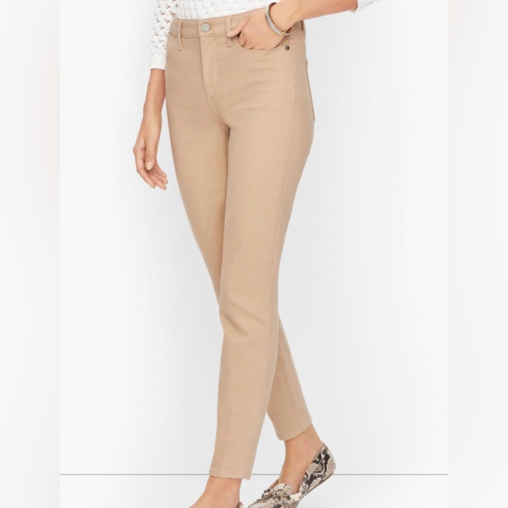 Talbots Khaki Colored Ankle Jean Jeggings Size 4